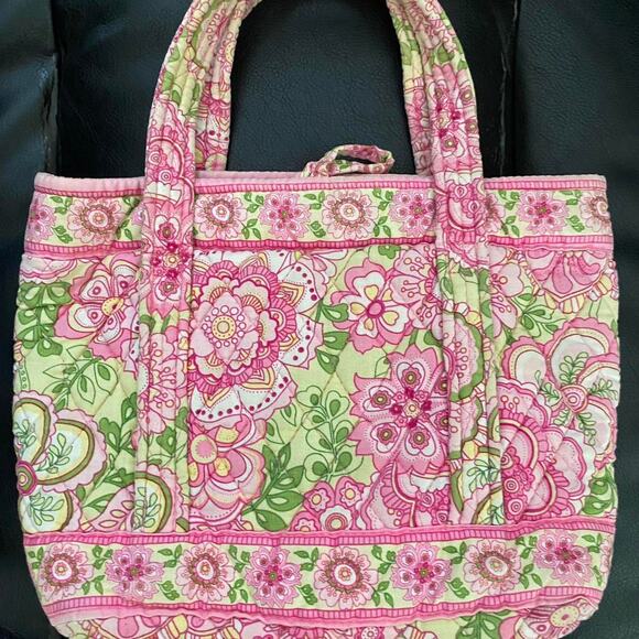 Vera Bradley Petal Pink Pattern Small Shoulder Tote - Picture 6 of 7